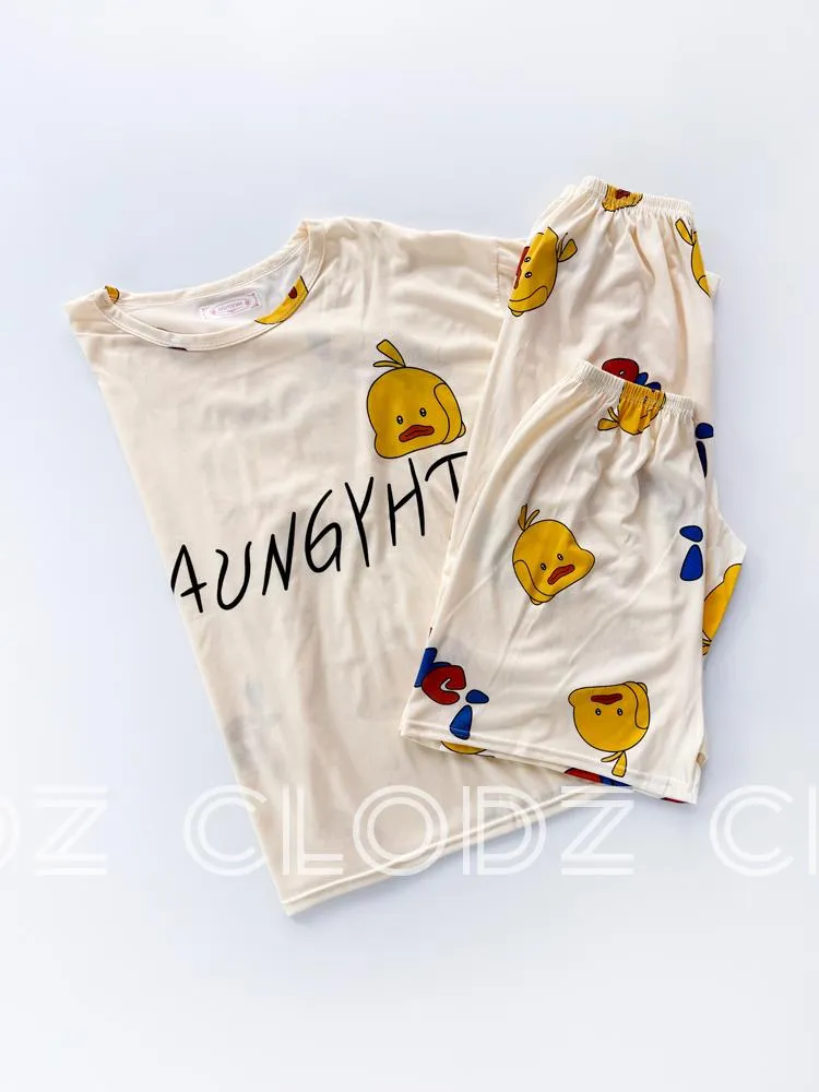 ست راحتی سه تکه طرح جوجه اردک